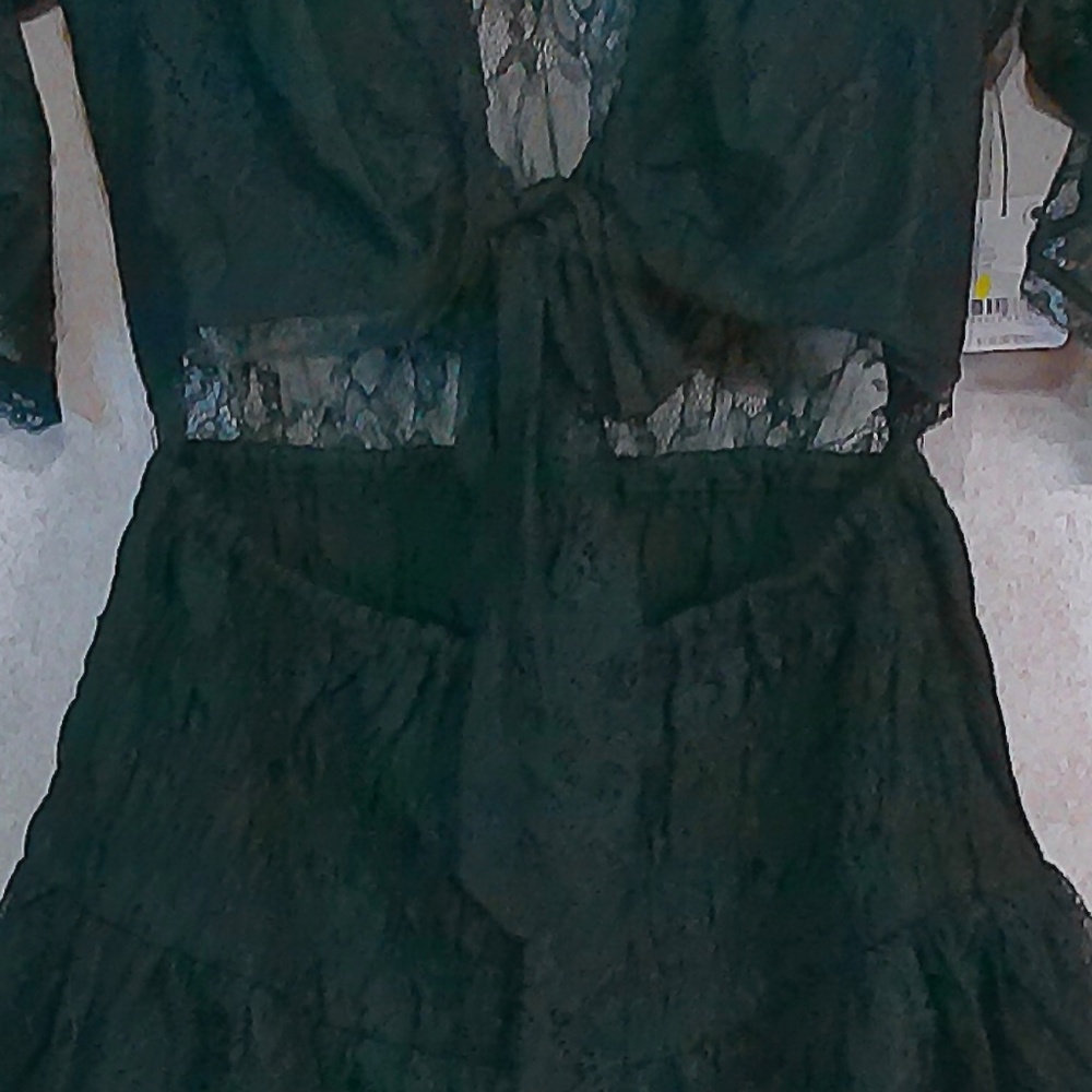 Free People Black Lace Mini Dress - Picture 7 of 13